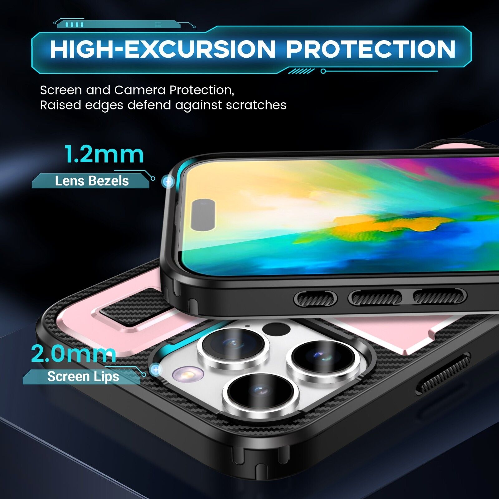 For iPhone 16 15 14 Plus 13 12 11 Pro Max Case Shockproof Ring Stand Phone Cover