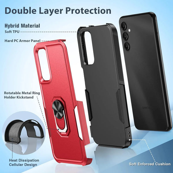 For Samsung Galaxy A15 A14 5G A54 Case Shockproof Phone Cover + Tempered Glass