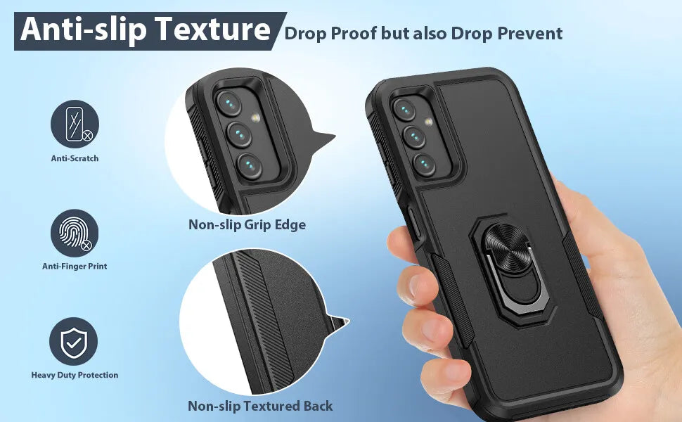 For Samsung Galaxy A15 A14 5G A54 Case Shockproof Phone Cover + Tempered Glass