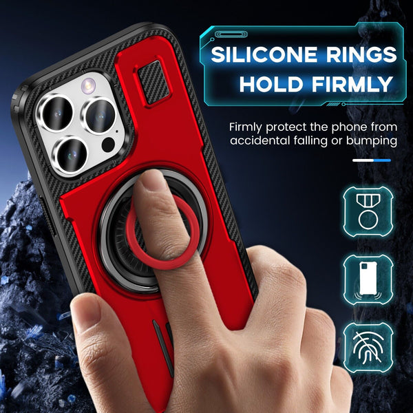 For iPhone 16 15 14 Plus 13 12 11 Pro Max Case Shockproof Ring Stand Phone Cover