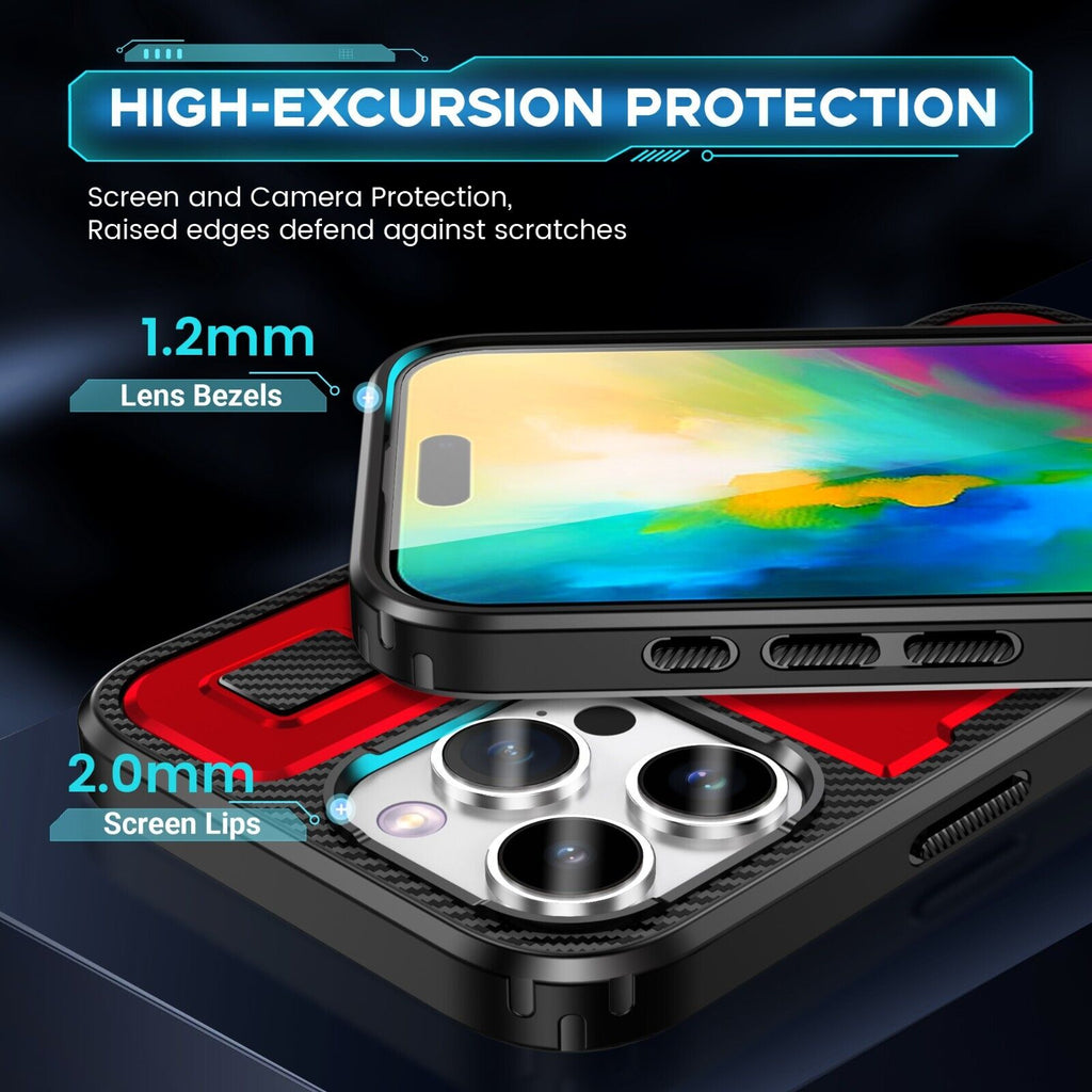 For iPhone 16 15 14 Plus 13 12 11 Pro Max Case Shockproof Ring Stand Phone Cover