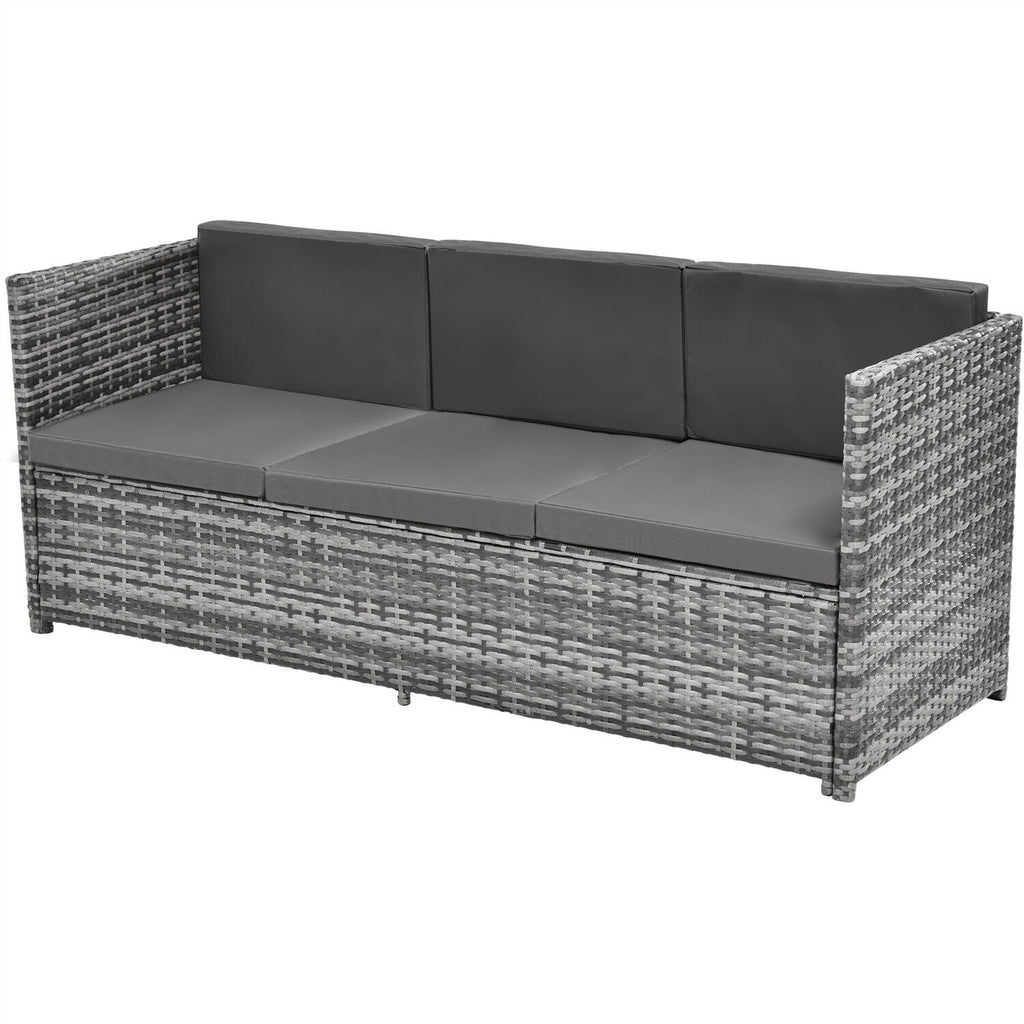 Rattan Garden Furniture Set Sofa Table Recliner Chair Set Patio Outdoor Grey