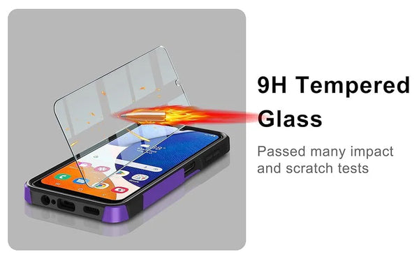 For Samsung Galaxy A15 A14 5G A54 Case Shockproof Phone Cover + Tempered Glass