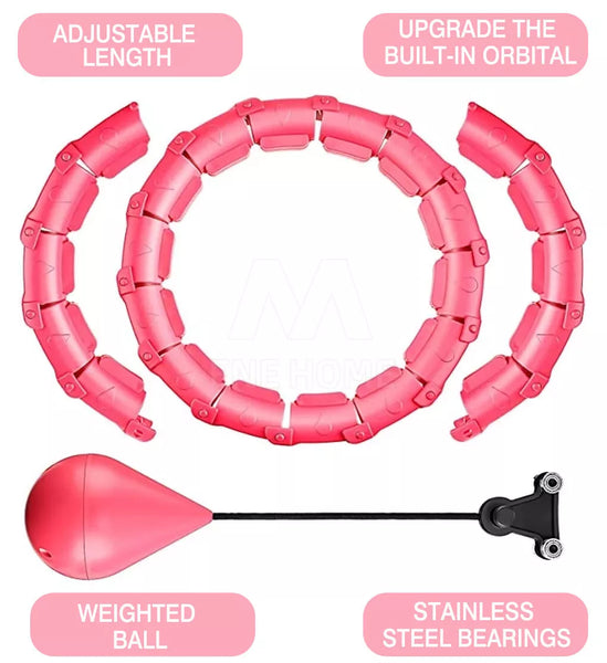 Fitness Smart Hula Hoop Detachable Weighted Hoops Lose Weight Sports 30/36 Knots