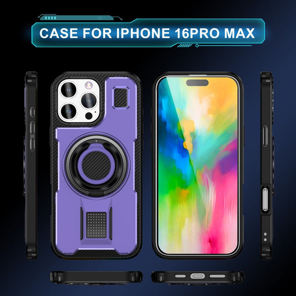 For iPhone 16 15 14 Plus 13 12 11 Pro Max Case Shockproof Ring Stand Phone Cover