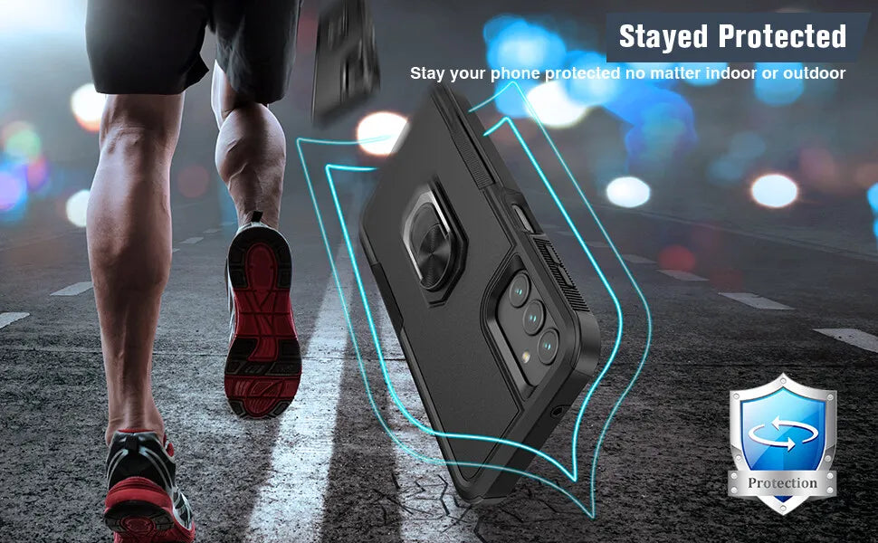For Samsung Galaxy A15 A14 5G A54 Case Shockproof Phone Cover + Tempered Glass