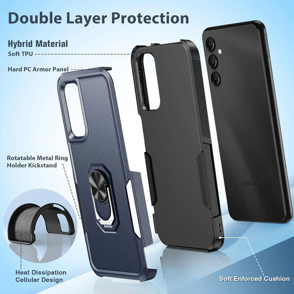 For Samsung Galaxy A15 A14 5G A54 Case Shockproof Phone Cover + Tempered Glass