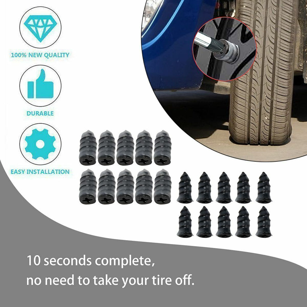 10-80Pcs Car Vacuum Tire Repair Nail Motorcycle Tubeless Tyre Repair Rubber Nail
