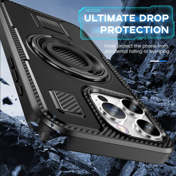 For iPhone 16 15 14 Plus 13 12 11 Pro Max Case Shockproof Ring Stand Phone Cover