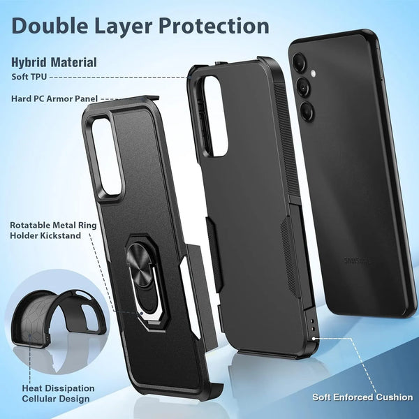 For Samsung Galaxy A15 A14 5G A54 Case Shockproof Phone Cover + Tempered Glass