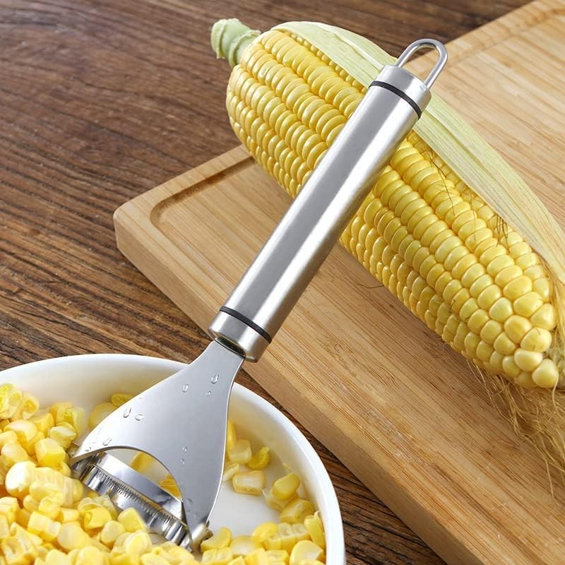 Kitchen Cutter Thresher Tool Stainless Steel Corn Cob Peeler Stripper Remover