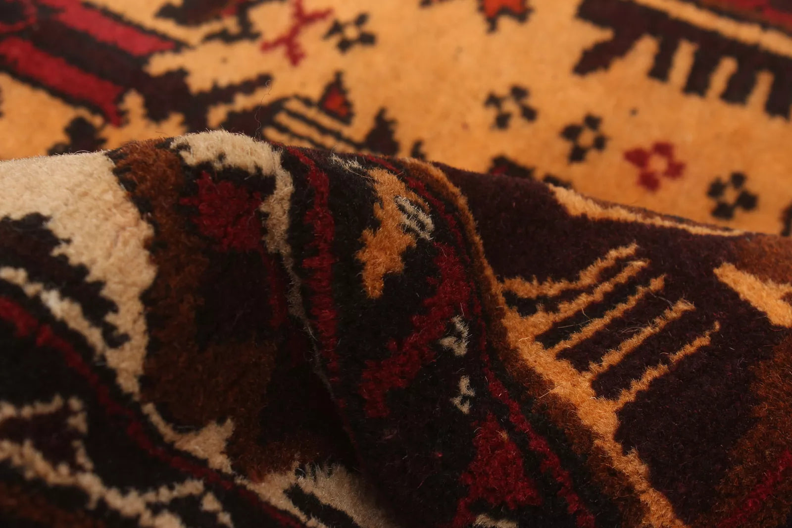Vintage Geometric Area Rug 3'4" x 6'5" Traditional Hand-Knotted Wool Carpet