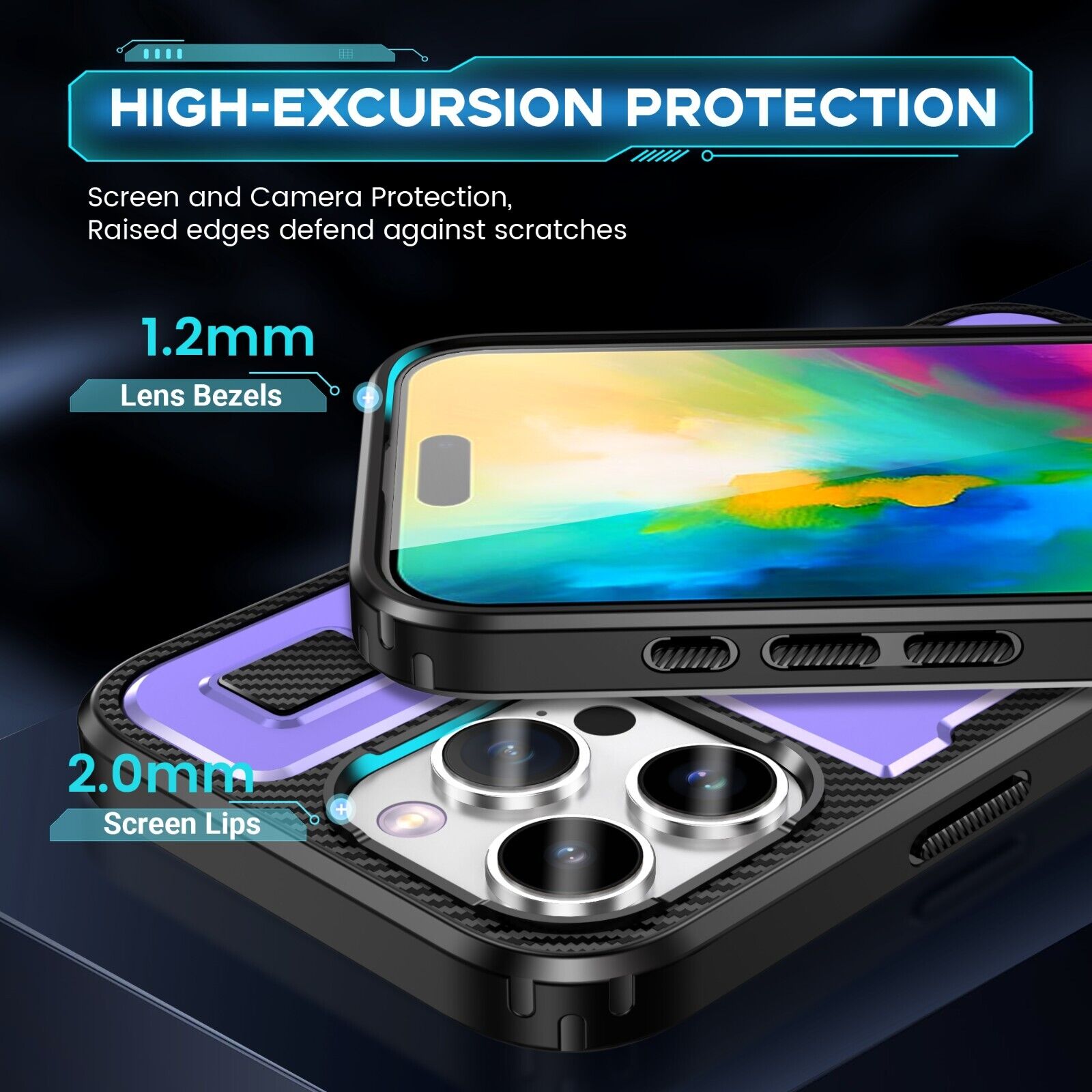 For iPhone 16 15 14 Plus 13 12 11 Pro Max Case Shockproof Ring Stand Phone Cover