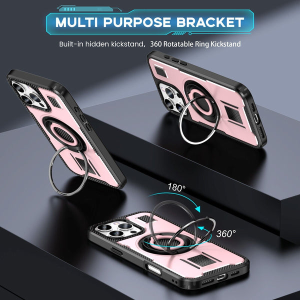 For iPhone 16 15 14 Plus 13 12 11 Pro Max Case Shockproof Ring Stand Phone Cover