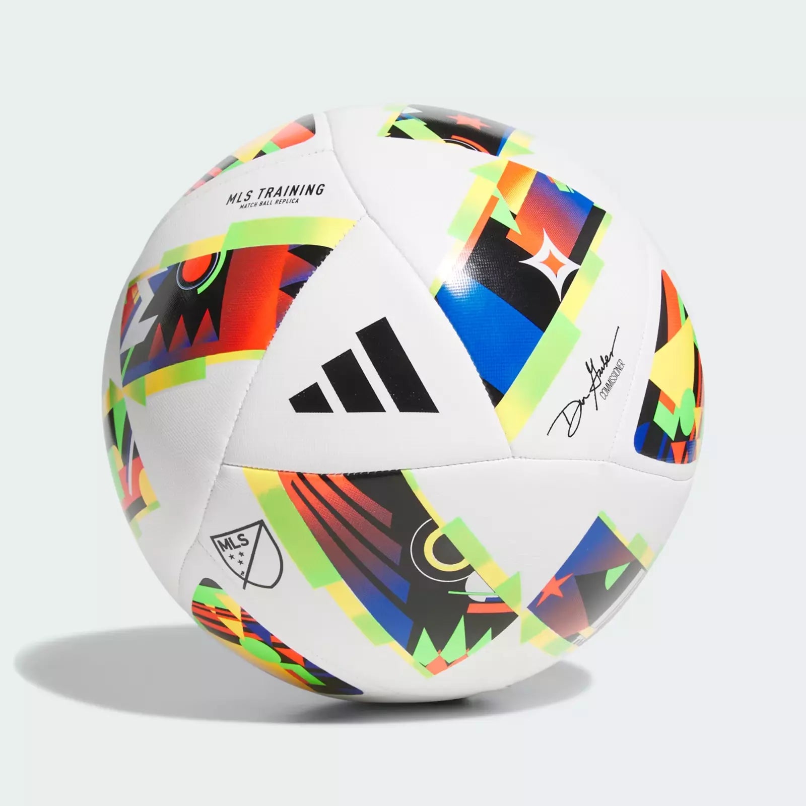 adidas MLS 24 Training Soccer Ball White/Black/Silver Metallic, 5