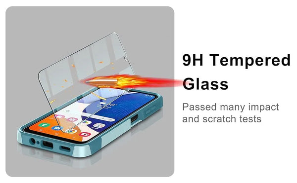 For Samsung Galaxy A15 A14 5G A54 Case Shockproof Phone Cover + Tempered Glass