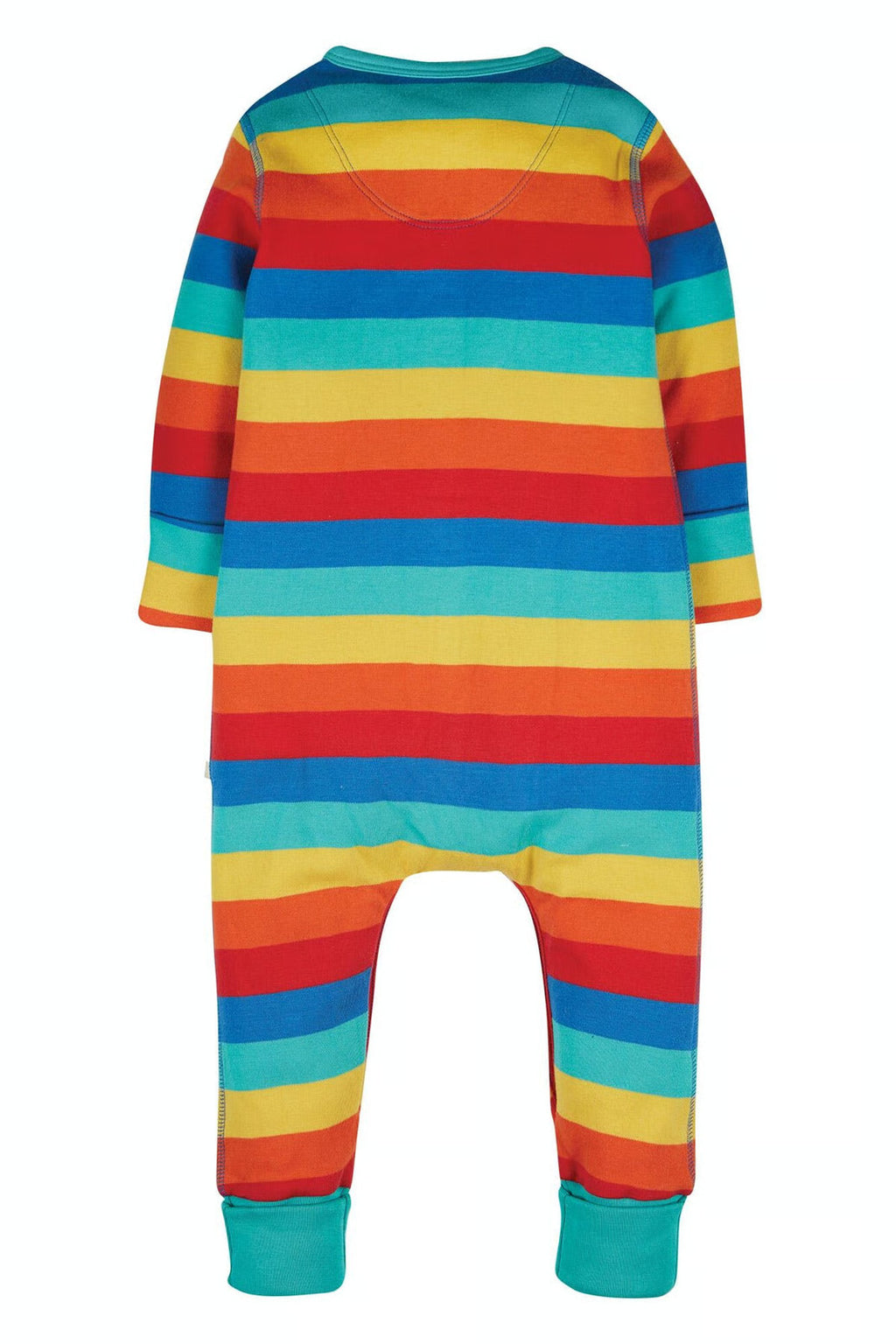 Frugi Unisex Rainbow Romper - Riley Romper - Rainbow Stripe