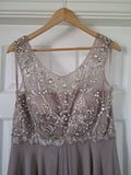 Stunning Manon embellished Nude Pink/Mushroom Evening Cruise Dress 16