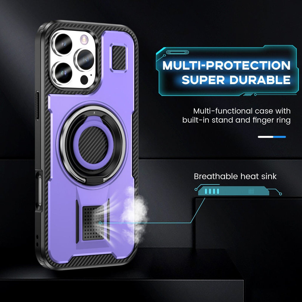 For iPhone 16 15 14 Plus 13 12 11 Pro Max Case Shockproof Ring Stand Phone Cover