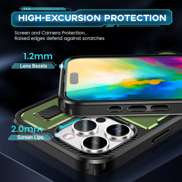 For iPhone 16 15 14 Plus 13 12 11 Pro Max Case Shockproof Ring Stand Phone Cover