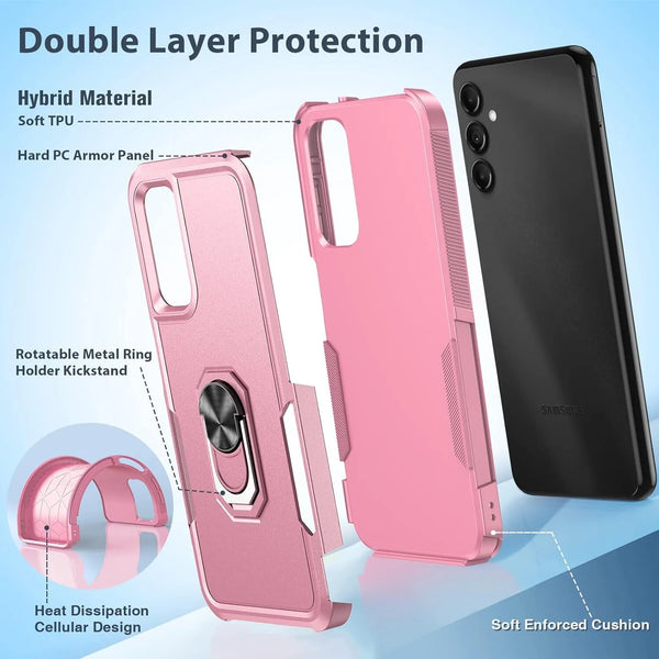 For Samsung Galaxy A15 A14 5G A54 Case Shockproof Phone Cover + Tempered Glass