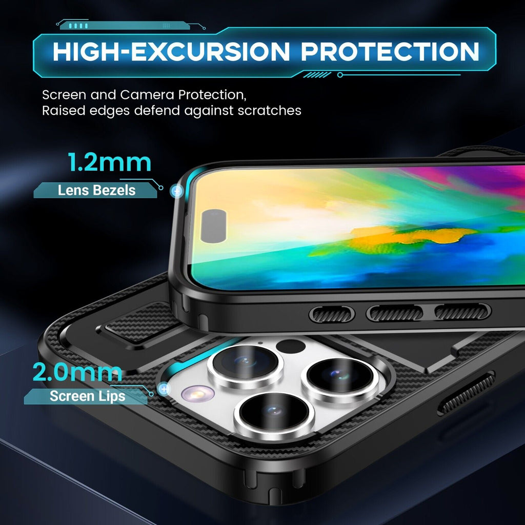 For iPhone 16 15 14 Plus 13 12 11 Pro Max Case Shockproof Ring Stand Phone Cover