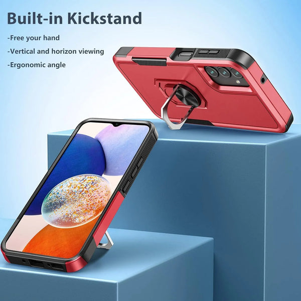 For Samsung Galaxy A15 A14 5G A54 Case Shockproof Phone Cover + Tempered Glass