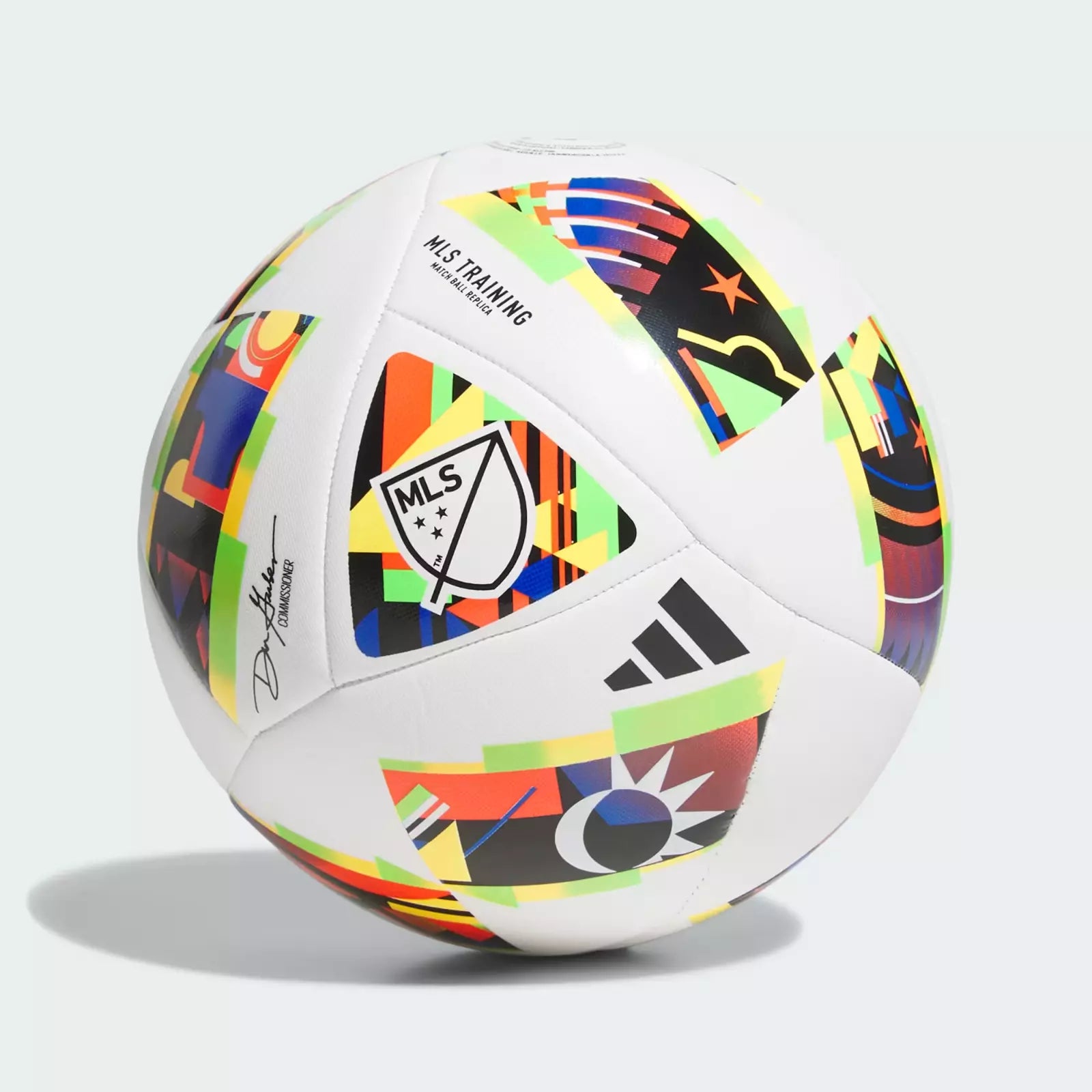 adidas MLS 24 Training Soccer Ball White/Black/Silver Metallic, 5