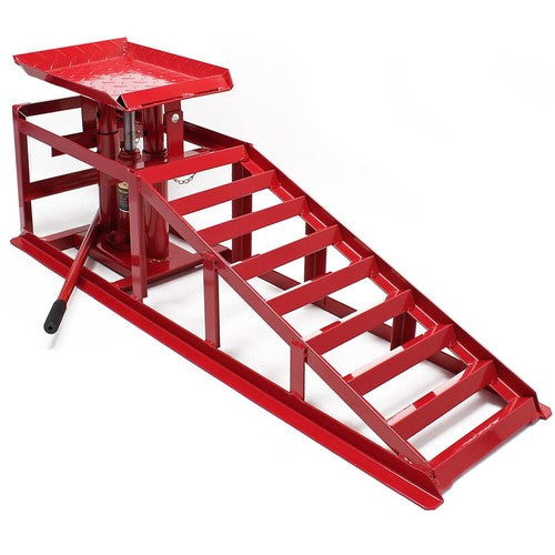 4 ton Hydraulic Car Ramps 2PC Garage Auto Van Bottle Lift Jack Ramp Heavy Duty