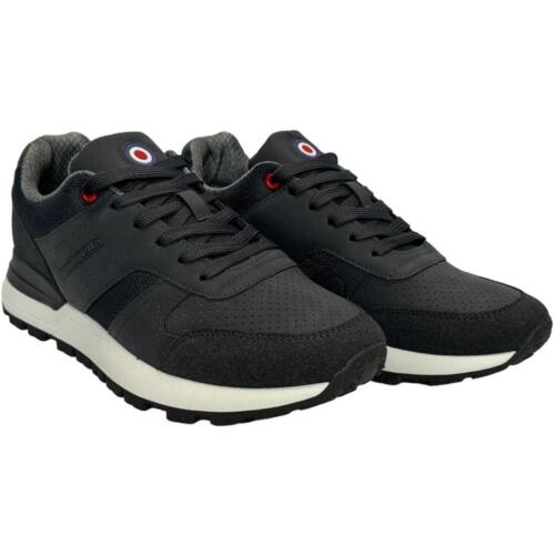 Lambretta Mens Echo 2 Lace Up Sporty Retro Trainers Sneakers Shoes