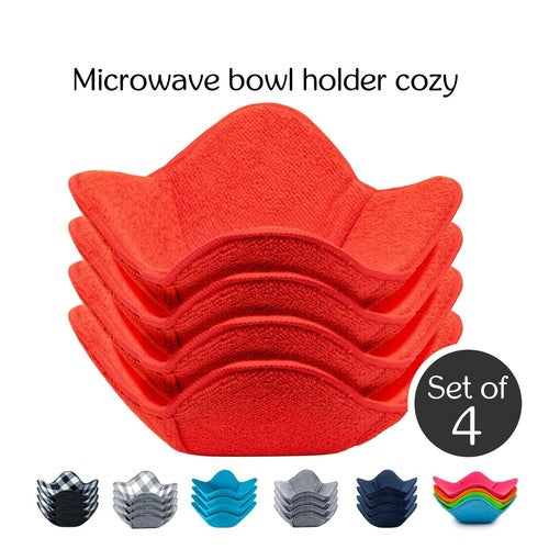 ATICCA Microwave Bowl Holders for Hot Food Set of 4 Bowl Holders for Cozy Bowls