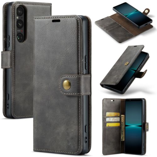 For Sony Xperia 1 5 10 VI V 2in1 Magnetic Removable Leather Wallet Case Cover