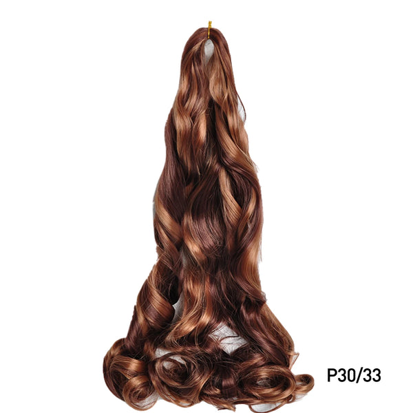 French Curls Braiding Hair Synthetic Hair Spiral Curls Braids Hair Pre Stretched Loose Wave Braiding Hair Extensions For Women