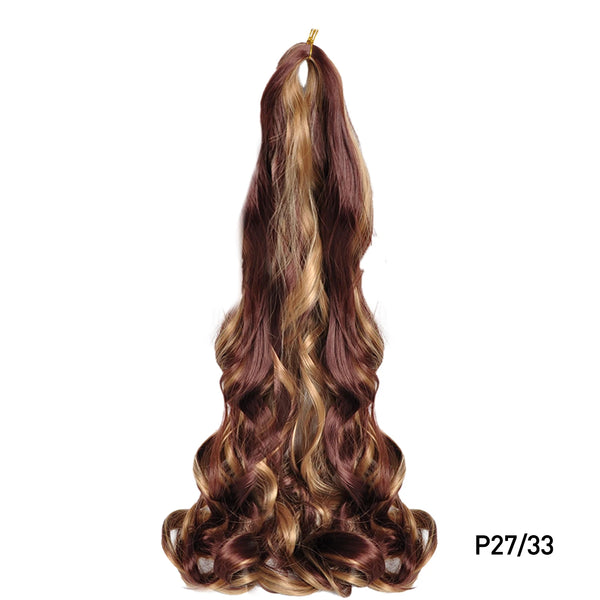 French Curls Braiding Hair Synthetic Hair Spiral Curls Braids Hair Pre Stretched Loose Wave Braiding Hair Extensions For Women
