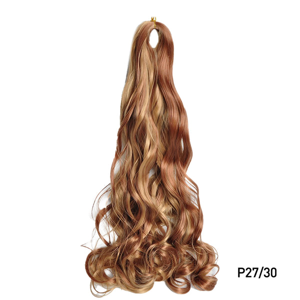 French Curls Braiding Hair Synthetic Hair Spiral Curls Braids Hair Pre Stretched Loose Wave Braiding Hair Extensions For Women