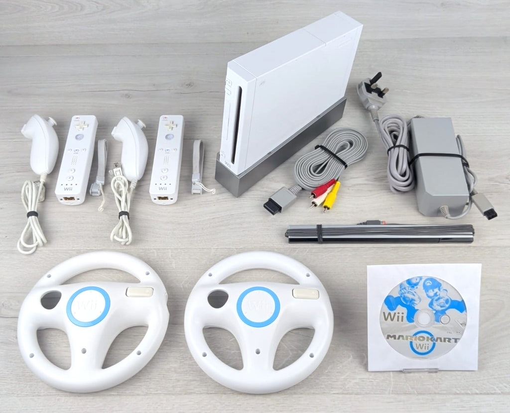 Nintendo Wii Console Bundle | Wii Sports / Resort / Mario Kart | Accessories