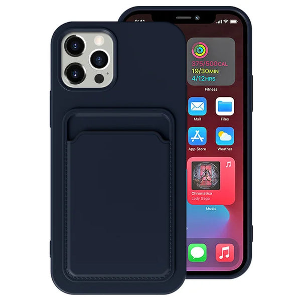 Phone Case For IPhone 16 Pro Max Case IPhone 12 Mini TPU Frosted Soft Protective Cover iPhone 14 Card Pocket 15 Plus