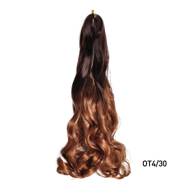 French Curls Braiding Hair Synthetic Hair Spiral Curls Braids Hair Pre Stretched Loose Wave Braiding Hair Extensions For Women