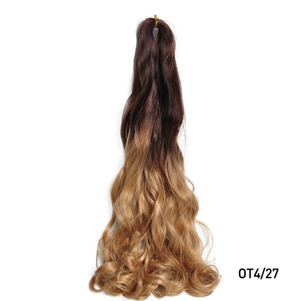 French Curls Braiding Hair Synthetic Hair Spiral Curls Braids Hair Pre Stretched Loose Wave Braiding Hair Extensions For Women