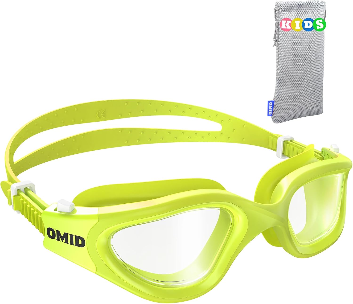 OMID Kids Swim Goggles, P2mini Lite Clear Lens Anti-Fog UV Protection Comfortable Swimming Goggles for kids Age 6-14
