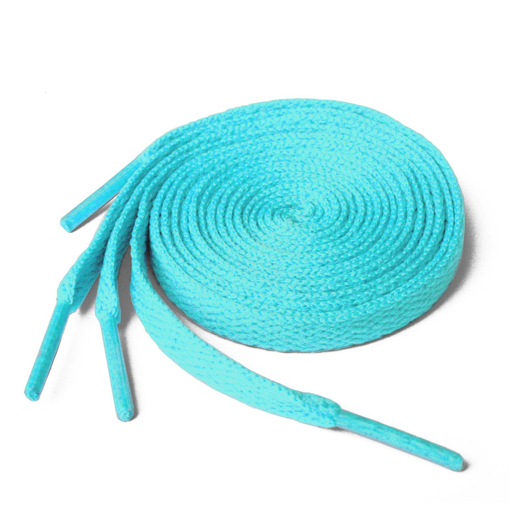 Flat Shoe Laces for Trainers or Boots Shoes 8mm Wide Black White or Colour Laces
