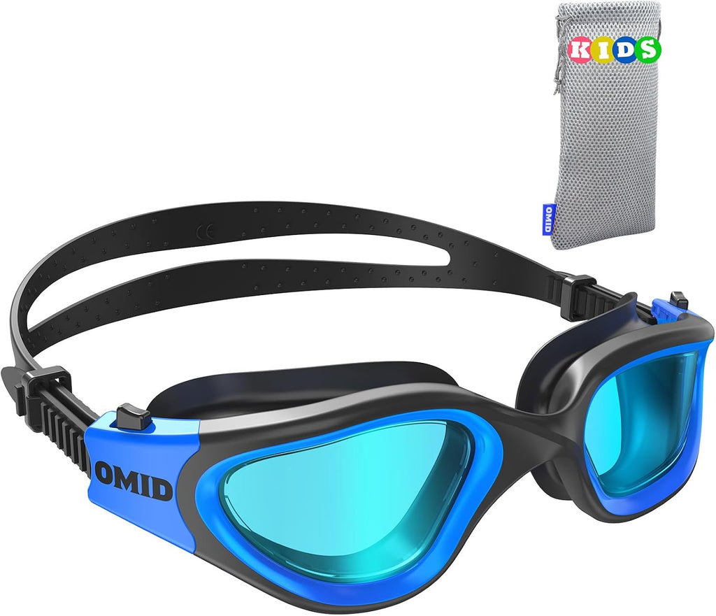 OMID Kids Swim Goggles, P2mini Lite Clear Lens Anti-Fog UV Protection Comfortable Swimming Goggles for kids Age 6-14