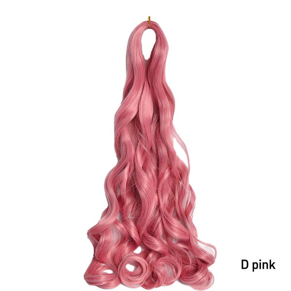 French Curls Braiding Hair Synthetic Hair Spiral Curls Braids Hair Pre Stretched Loose Wave Braiding Hair Extensions For Women