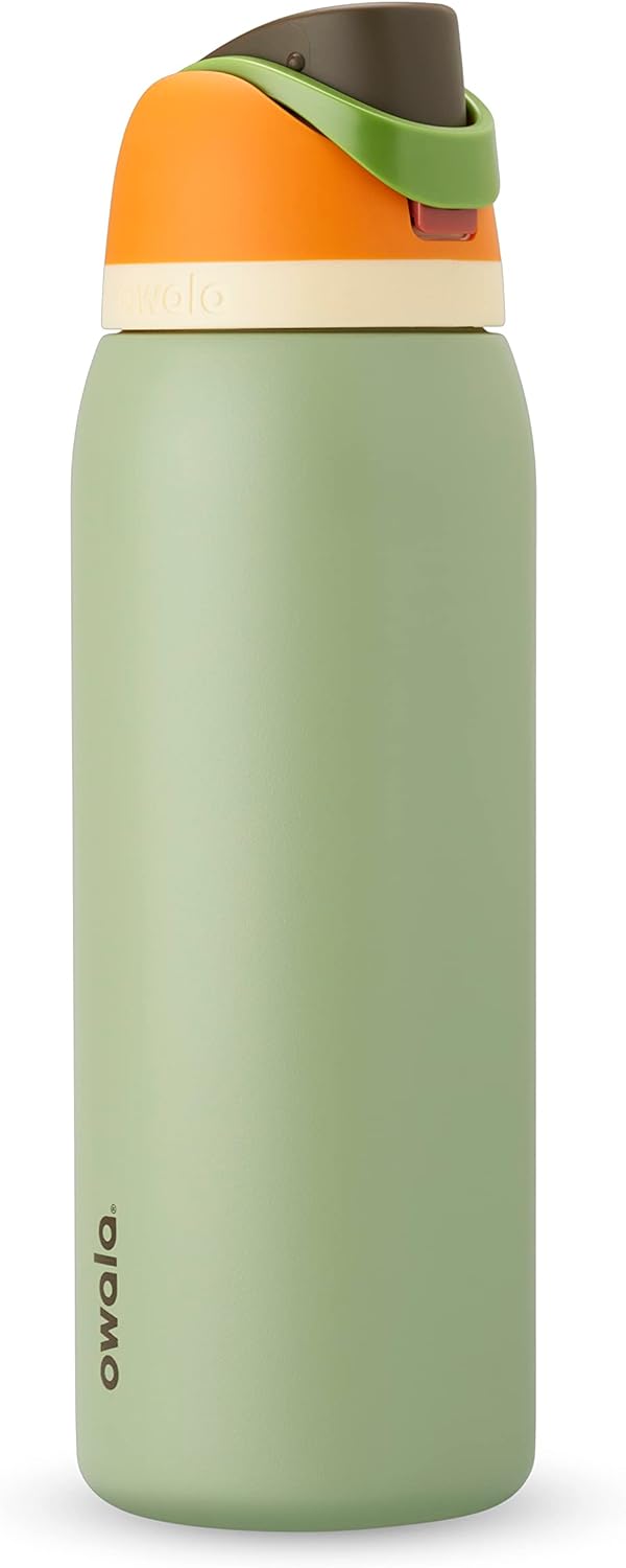 Owala FreeSip Insulated Stainless Steel Water Bottle with Straw for Sports and Travel, BPA-Free Sports Water Bottle, 32 oz, Candy Store