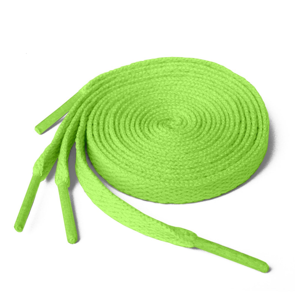 Flat Shoe Laces for Trainers or Boots Shoes 8mm Wide Black White or Colour Laces