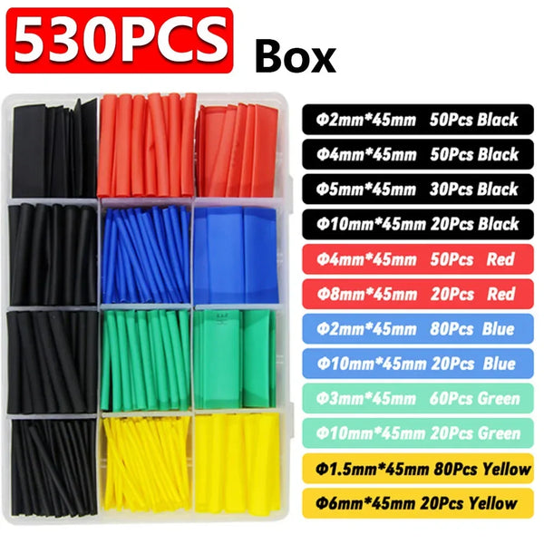 Heat-shrink Tubing Thermoresistant Tube Heat Shrink Wrapping Kit Electrical Connection Wire Cable Insulation Sleeved Protecter