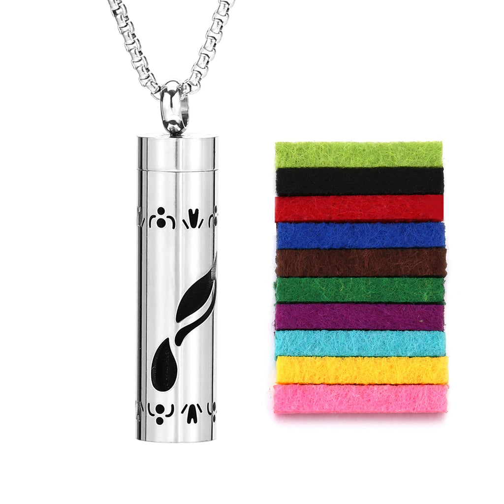 Rvs Holle Verticale Bar Luchtverfrisser Parfum Olie Diffuser Medaillon Charme Sieraden Hanger Ketting Voor Vrouwen Mannen Tiener