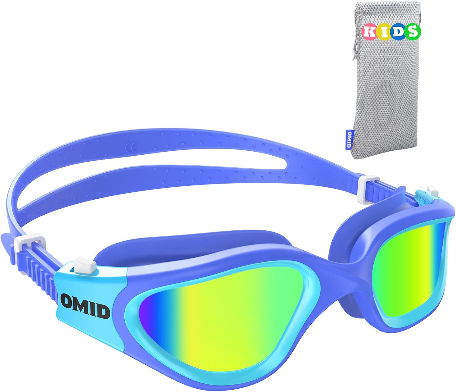OMID Kids Swim Goggles, P2mini Lite Clear Lens Anti-Fog UV Protection Comfortable Swimming Goggles for kids Age 6-14