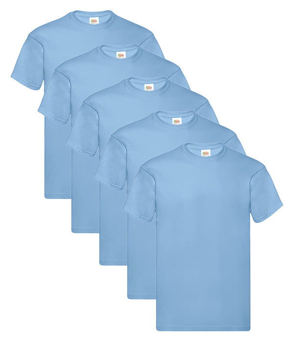 Fruit Of The Loom 61082 Men's Original Crew Neck Tee 5 pack T-Shirts