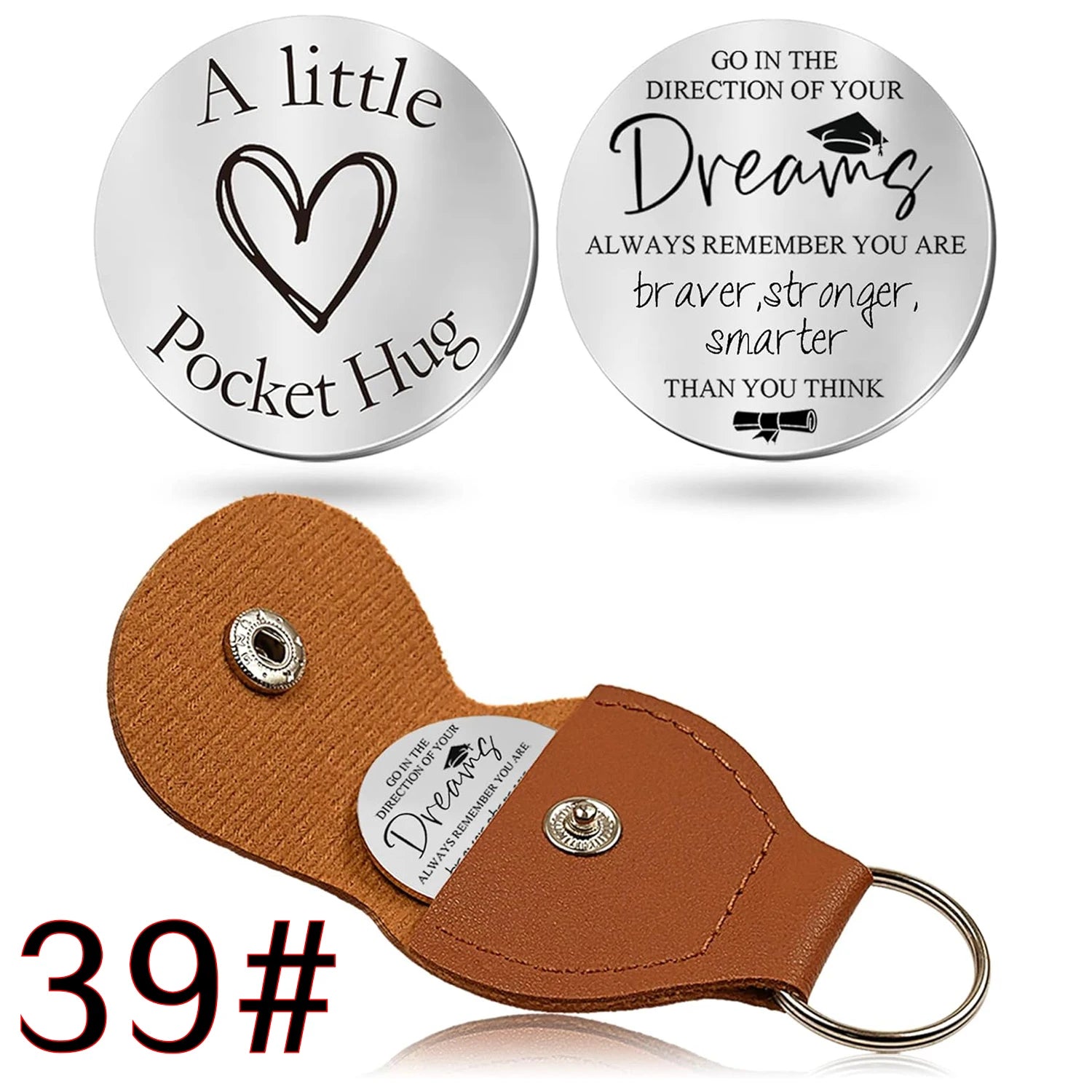 44 styles to choose from Pocket Hug Token Gifts for Men Boyfriend Girlfriend Inspirational Gift for Son Daughter Brother with